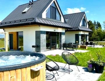 Białka i Skałka domki z jacuzzi i widokiem na góry - jacuzzi and mountain view