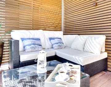 Apartament z ogrodem, tarasem i garażem