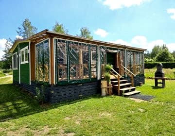 Domek letniskowy zielony - całoroczny