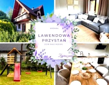 LAWENDOWA PRZYSTAŃ - dom nad rzeką - Brenna, 10 osób, ogród, plac zabaw