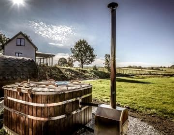 Domki na Kaszubach - Chabry i Rumianki - Roztoka, Przywidz - Basen Sauna Jacuzzi