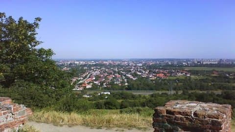 ruiny zamku na Górze św. Marcina