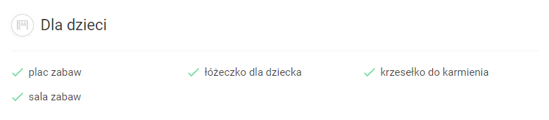 Udogodnienia dla dzieci