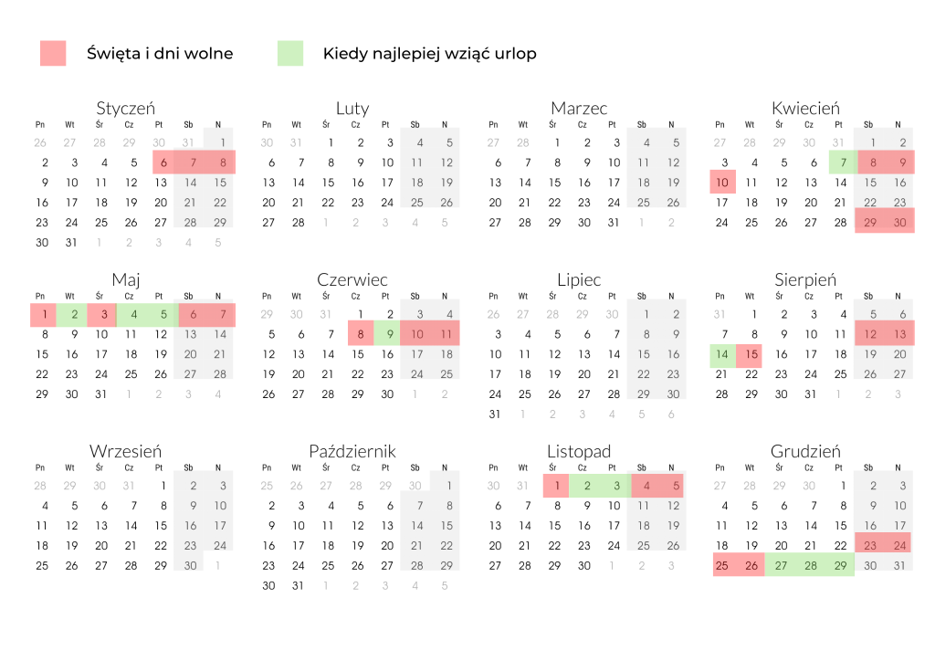 kalendarz 1024x724 - Święta i dni wolne 2023 - jak zaplanować urlop?