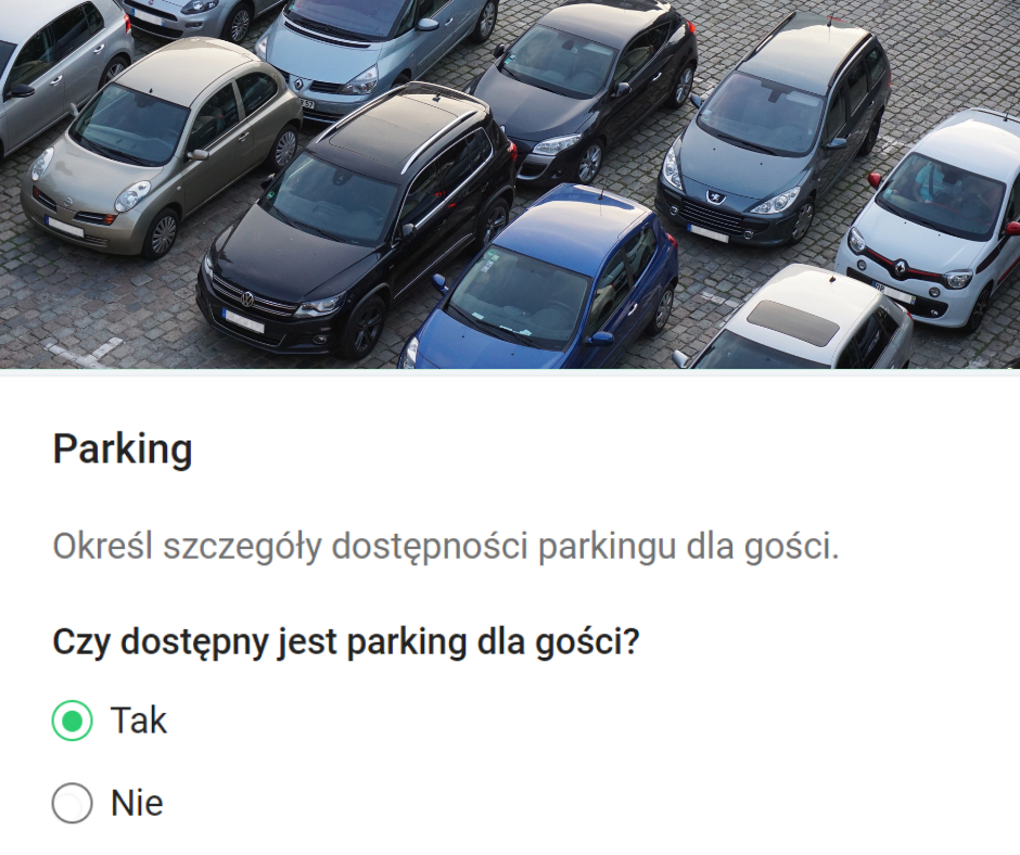 Nocleg z parkingiem dla gości - prezentacja w ofercie parking - Nocleg z parkingiem dla gości - prezentacja w ofercie