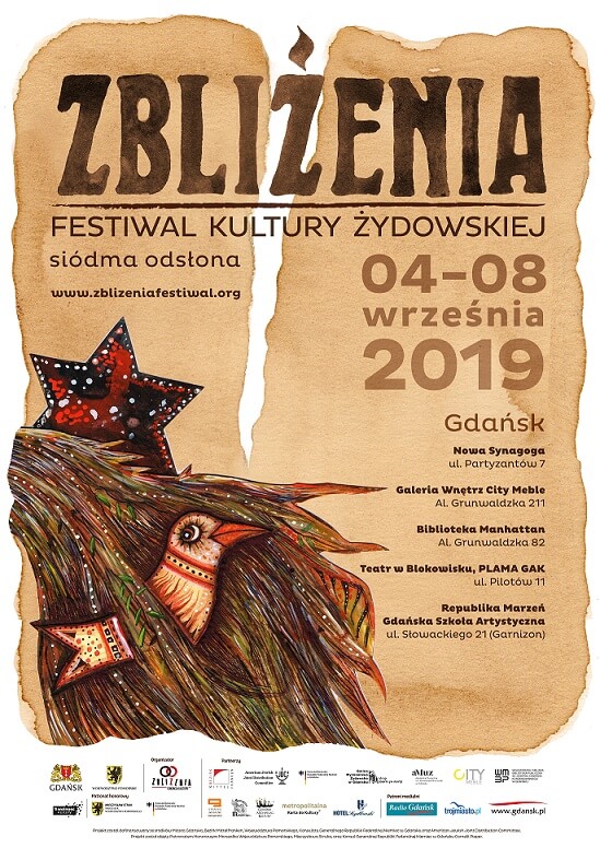 zblizenia plakat 2019 2 2 - VII Festiwal Kultury Żydowskiej ZBLIŻENIA w Gdańsku